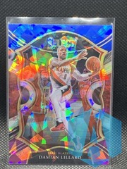2020-21 Select Damian Lillard Blue White Purple Cracked Ice Prizm #24